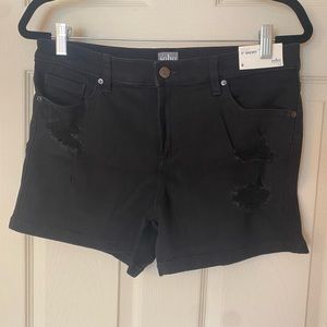 Black Denim Shorts